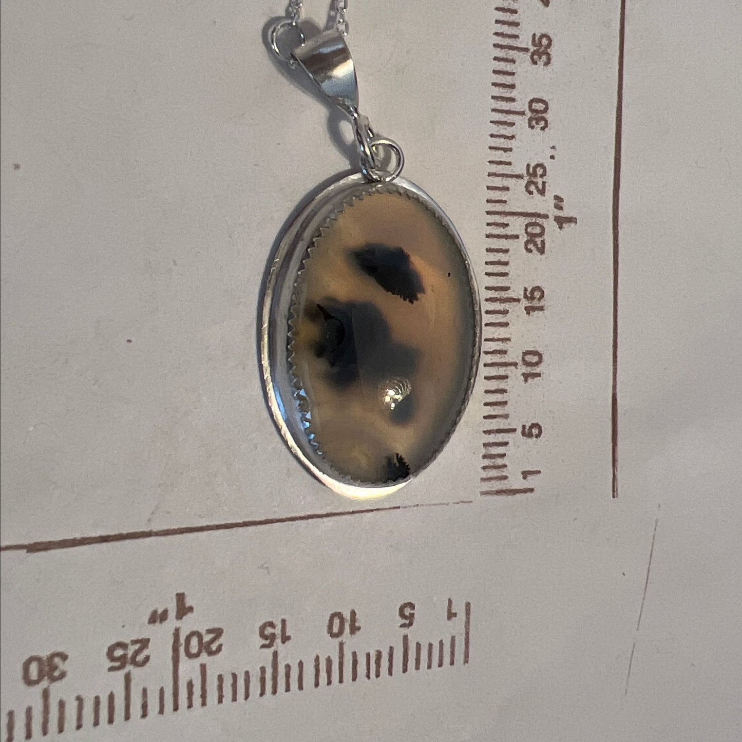 Oval Montana Agate pendant