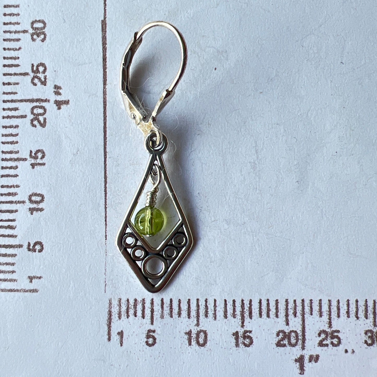 Sterrling Silver Filigree with gemstone dangled earings
