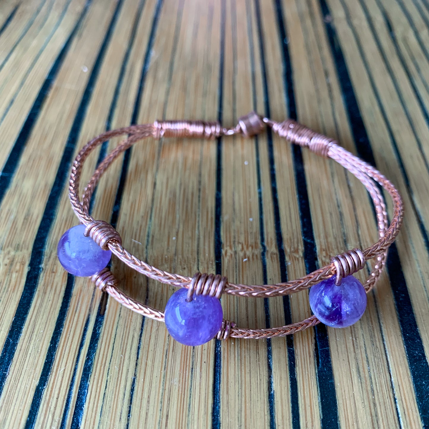 Quartz copper bracelet