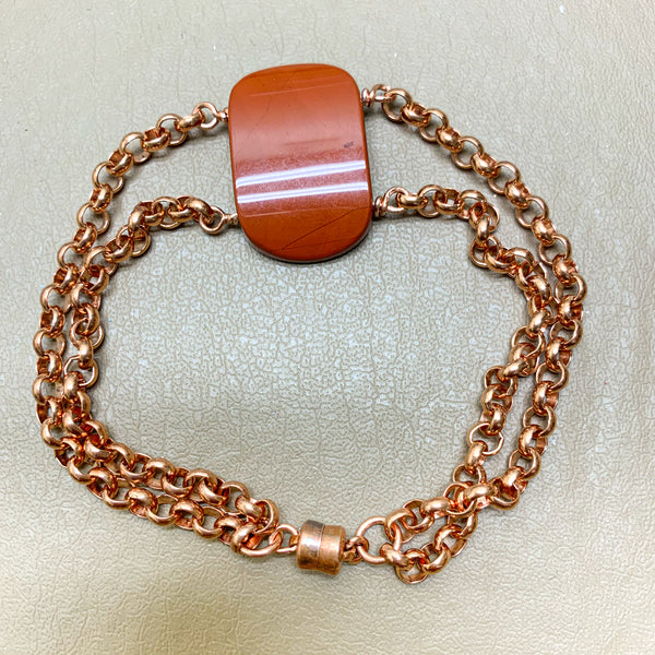 Red Jasper copper bracelet