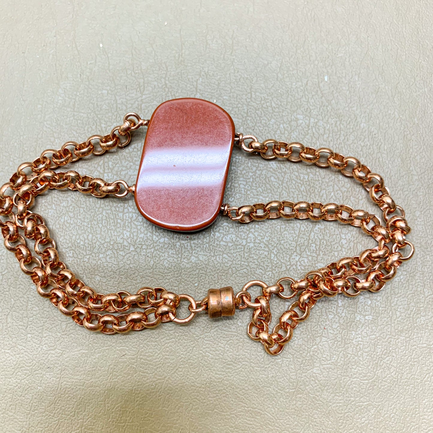 Red Jasper copper bracelet