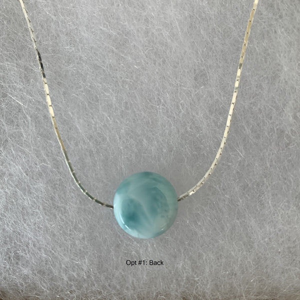 Larimar pendant on sterling silver chain