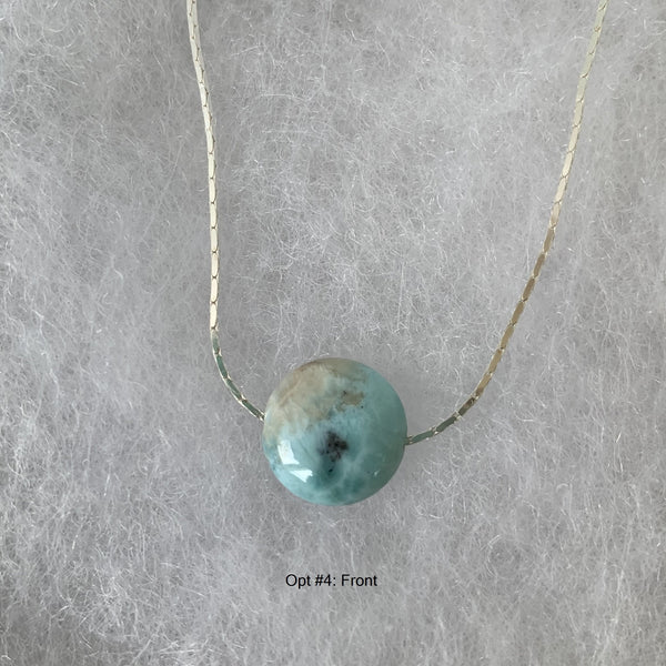 larimar pendant on sterling silver chain