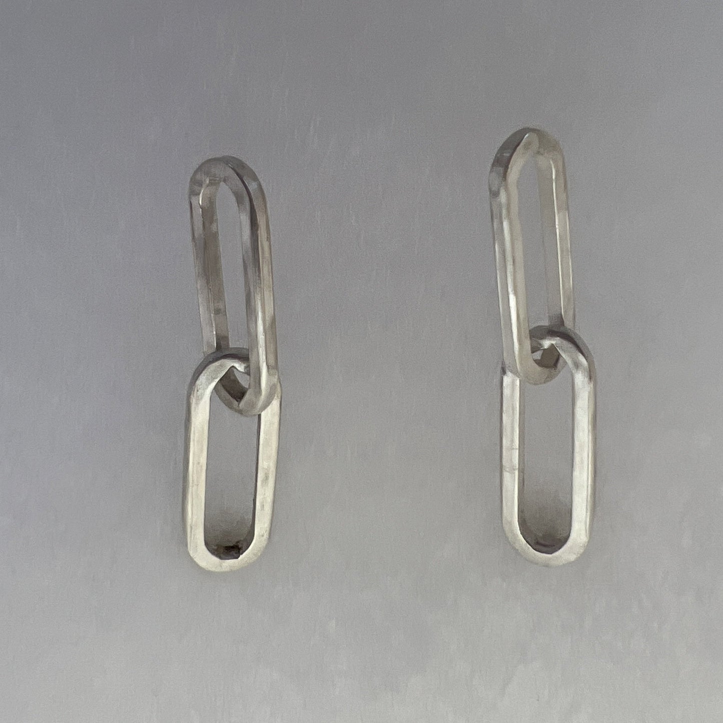 Paper clips sterling silver Earrings