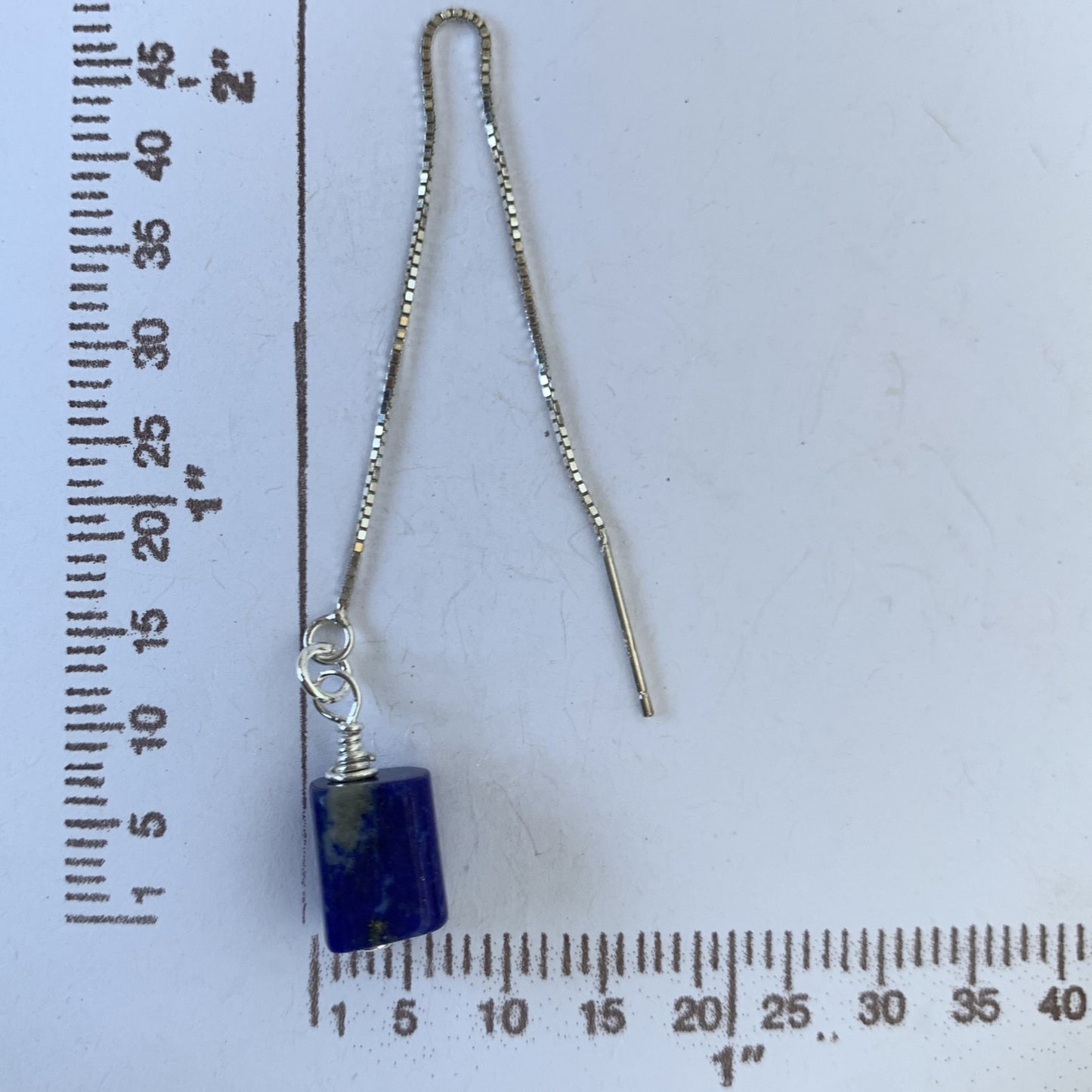 gemstones adjustable box chain Earrings