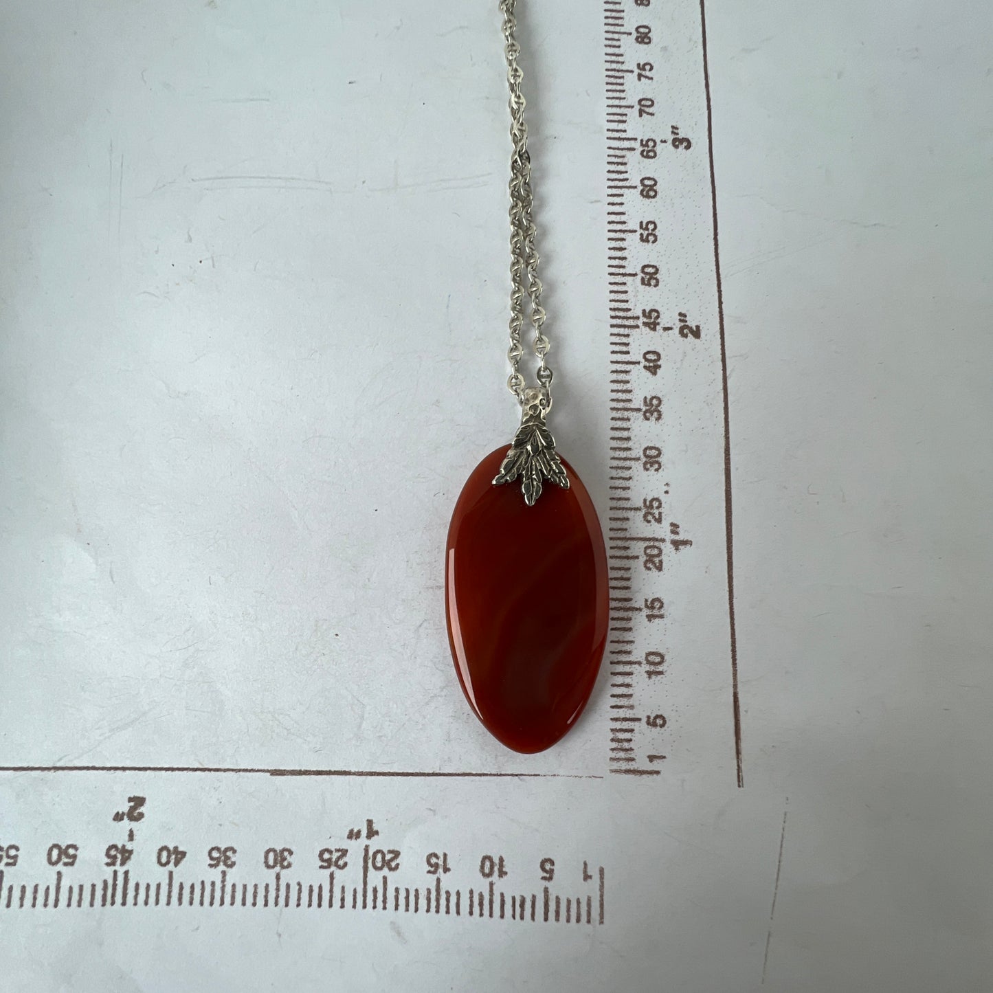 Carnelian oval pendant