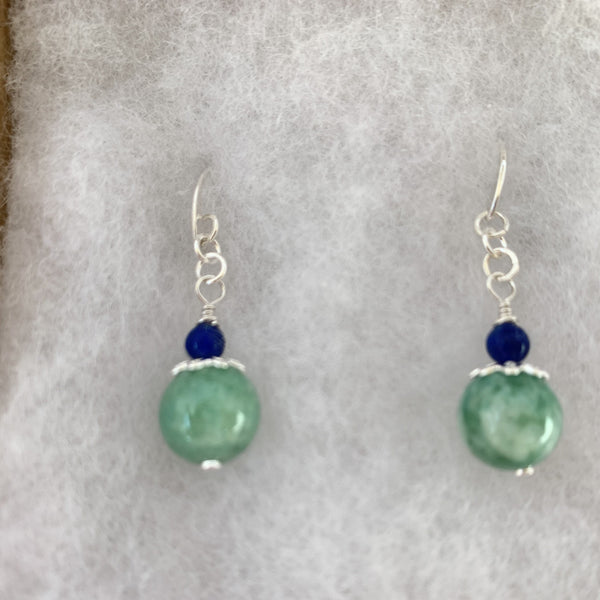 Burma jade dangle earrings