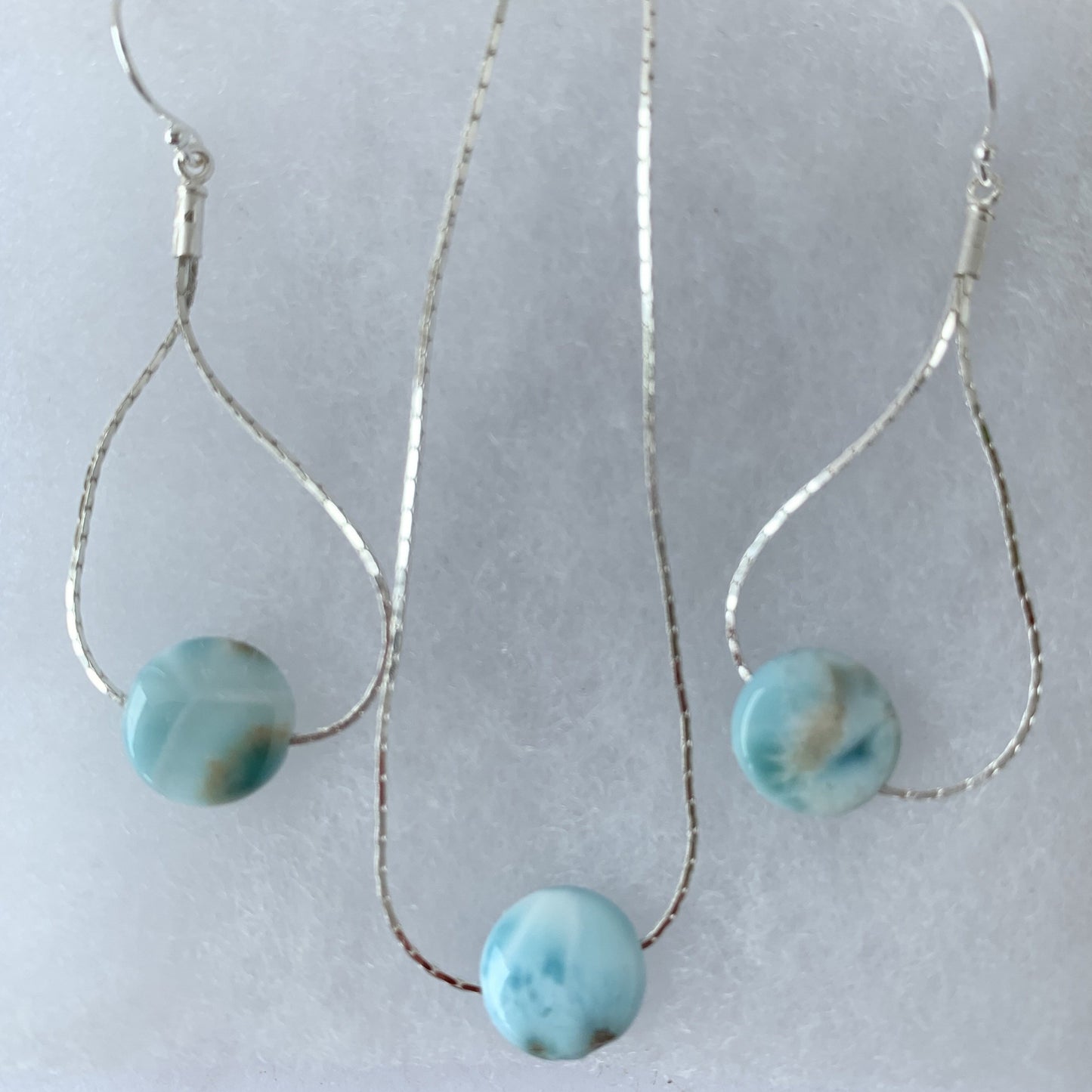 Bahamas Blue pendant and earrings set